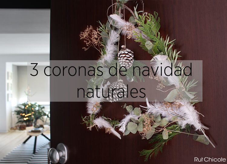 3 coronas de navidad naturales